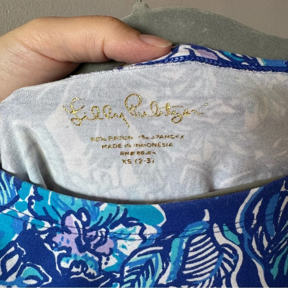 Lily Pulitzer Toddler Girls Blue Tangled Up In Blue‎ Shift Dress Size 2-3 Years